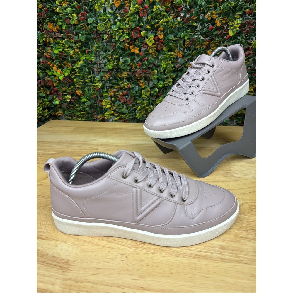 Vionic Elise Walking Shoes Sneakers Leather Orthotic Women9.5 WIDE Magnolia Dust